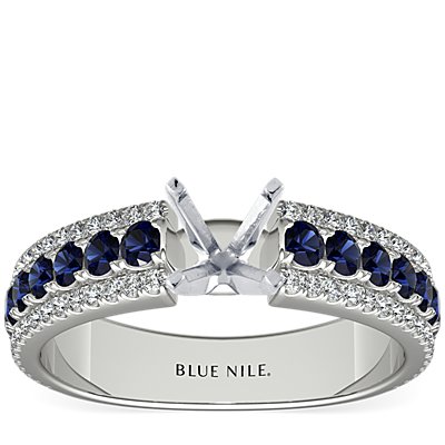 Diamond & BLUE STAR SAPPHIRE SET-Anneau Boucle d'oreille & Collier Pendentif 14K Jaune 